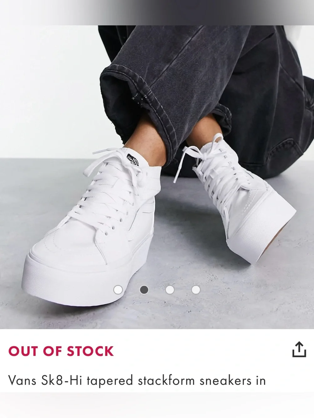 Vans Women's Sk8-Hi Platform Sneakers in White